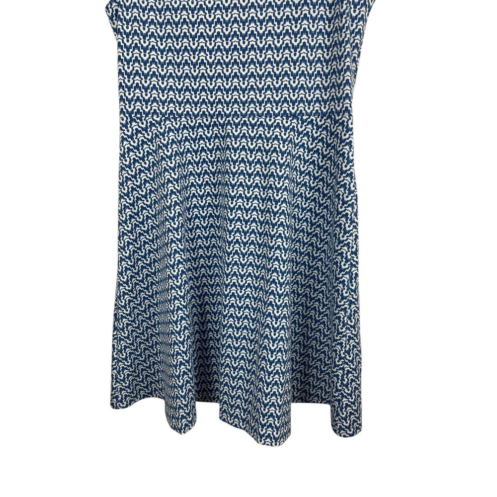 Talbots Blue Patterned Sleeveless A-Line Fit & Fl… - image 3